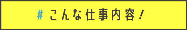 こんな仕事内容!