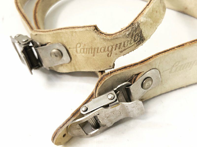 Campagnolo カンパニョーロ レザー トゥーストラップ トゥークリップ プライスダウン開始】カンパニョーロ CAMPAGNOLO 軽合トゥークリップ