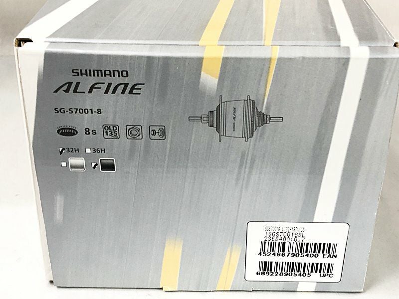 未使用品 シマノ SHIMANO アルフィネ 内装8速ハブ ALFINE SG-S7001-8 32H