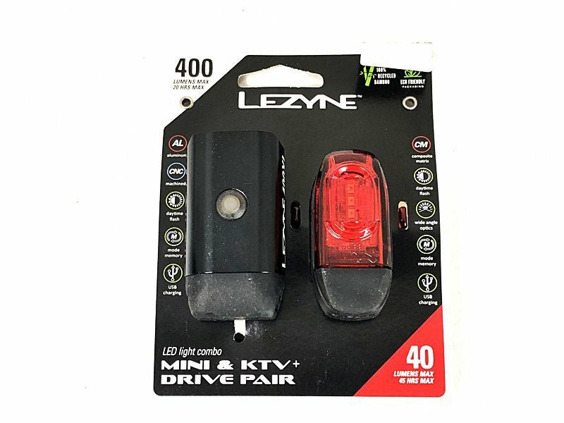 未使用品 レザイン LEZYNE ライト前後セット ミニ/ケーティーブイ