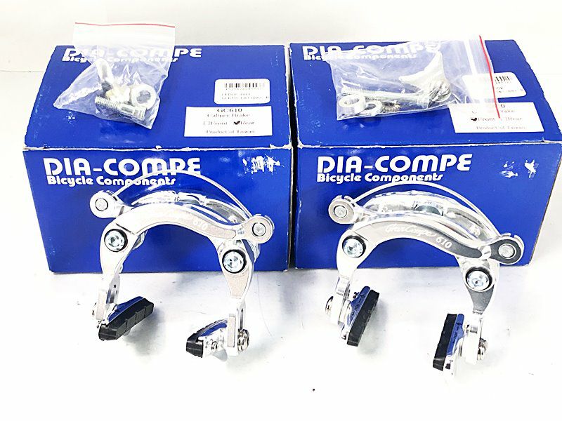 DIA-COMPE ダイアコンペ DC610-N キャリパーブレーキ 前後セット 未使用品 ダイアコンペ DIA-COMPE センタープルブレーキ 前後セット
