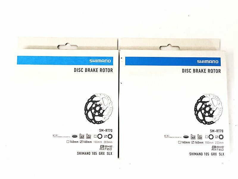 未使用品 シマノ SHIMANO ディスクブレーキローター 2枚セット SM-RT70