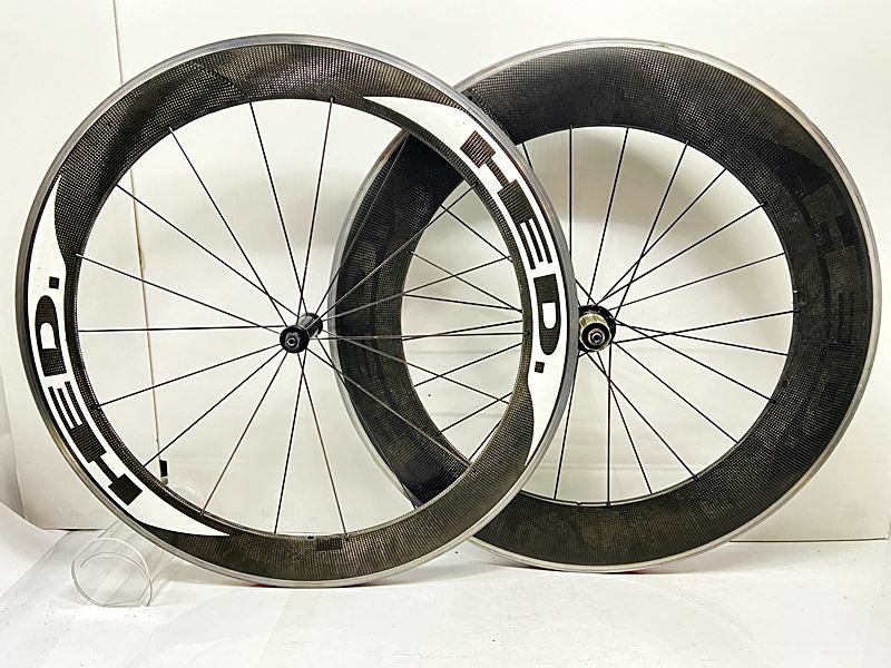 HED ディープリムカーボンリヤホイール　90mm チューブラー 当サイト限定 ホイール BIG SALE】ジャンク ヘッド HED カーボン