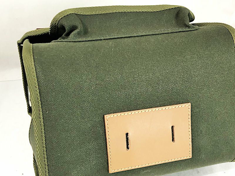 犬印鞄　サイクリングバッグ　オリーブグリーン 美品 犬印鞄製作所 INUJIRUSHI KABAN 犬印純綿6号帆布 自転車用