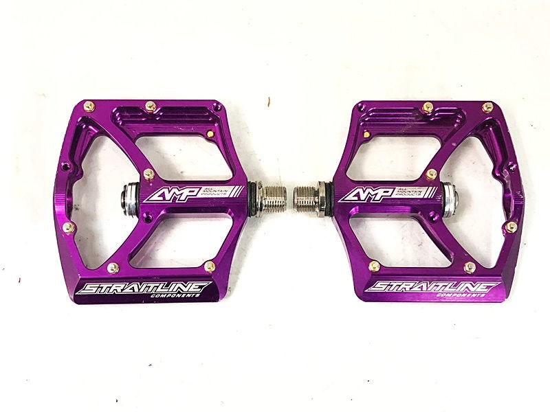 ストレートライン STRAITLINE アルミフラットペダル クロモリシャフト