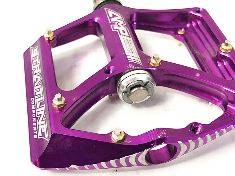 ストレートライン STRAITLINE アルミフラットペダル クロモリシャフト