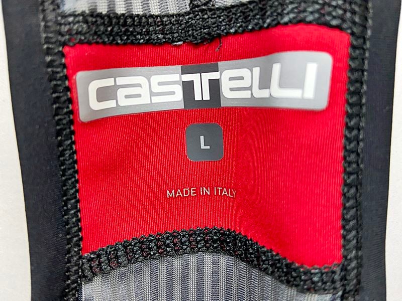 CASTELLI ROSSO CORSA エアロワンピース カステリ　サイズL カステリ CASTELLI ロッソコルサ ROSSO CORSA ビブ Lサイズ ブラック