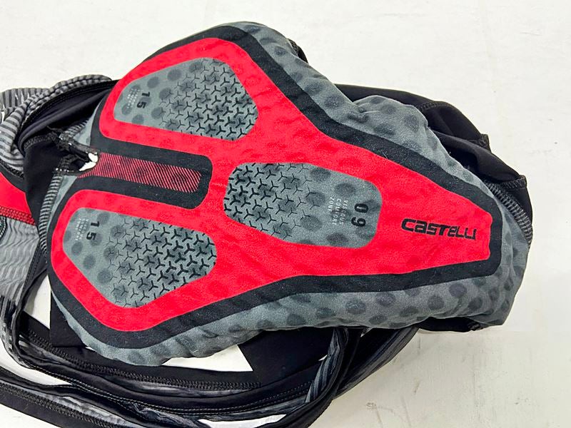 カステリ CASTELLI ロッソコルサ ROSSO CORSA ビブ Lサイズ ブラック