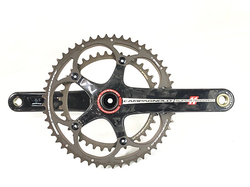 値下げ レア！カンパニョーロ スーパーレコードクランク 170mm コルナゴ カンパニョーロCOLNAGO 刻印レコードクランク特注170ミリ53-42tレア