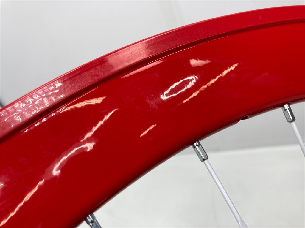 ファン FUN ライダーズカフェ ピスト レッド フロントホイール 700c