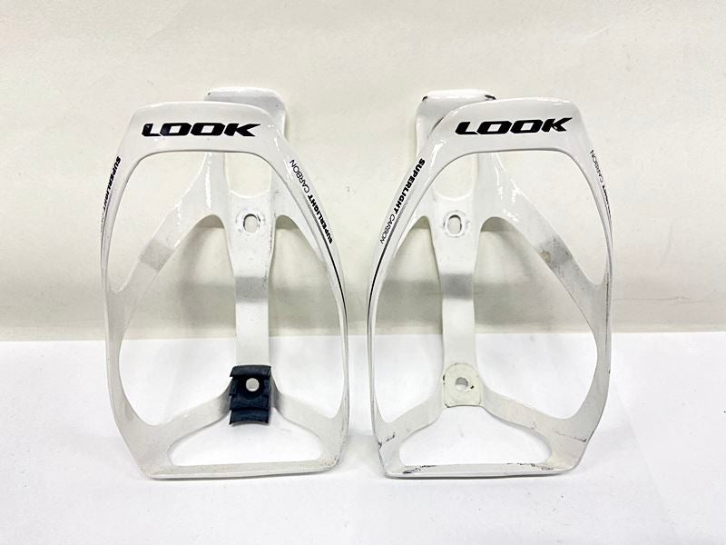 LOOK カーボンボトルケージ ホワイト 2個セット ルック LOOK スーパーライト SUPERLIGHT カーボン ボトルケージ 2個