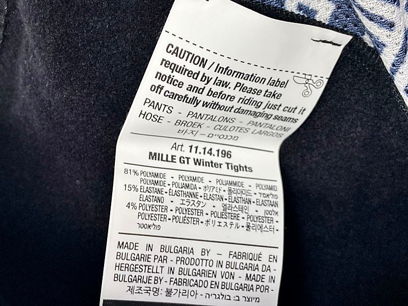 アソス ASSOS ミレ MILLE GT WINTER TIGHTS Lサイズ ブラック