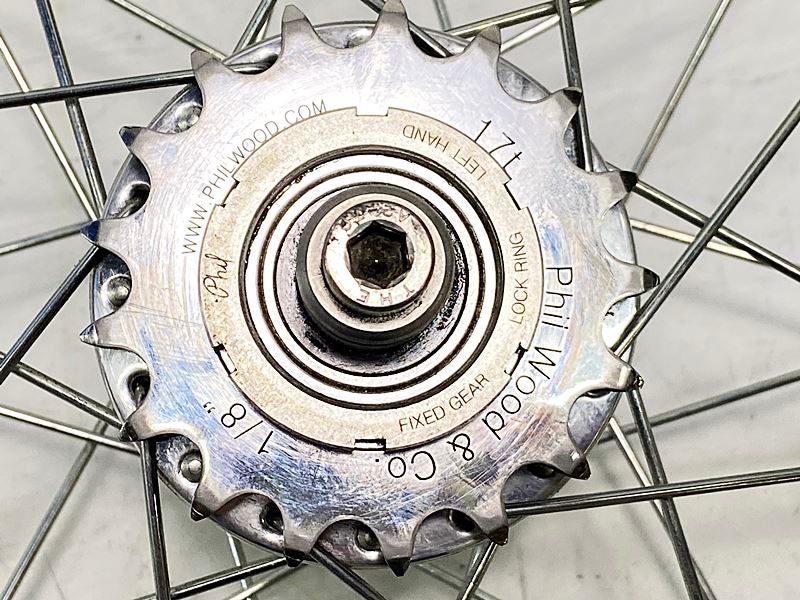 美品 PHILWOOD/ARAYA LARGE FLANGE TRACK HUB 32H/SA-730 RIM ホイール