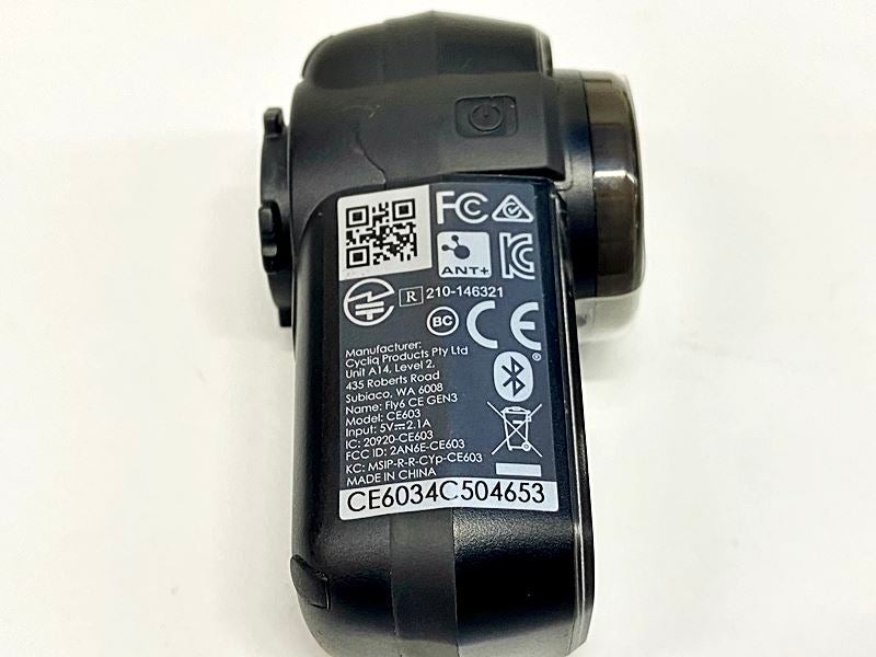 未使用品 サイクリック CYCLIQ フライ FLY6 CE Gen3 リアライト カメラ