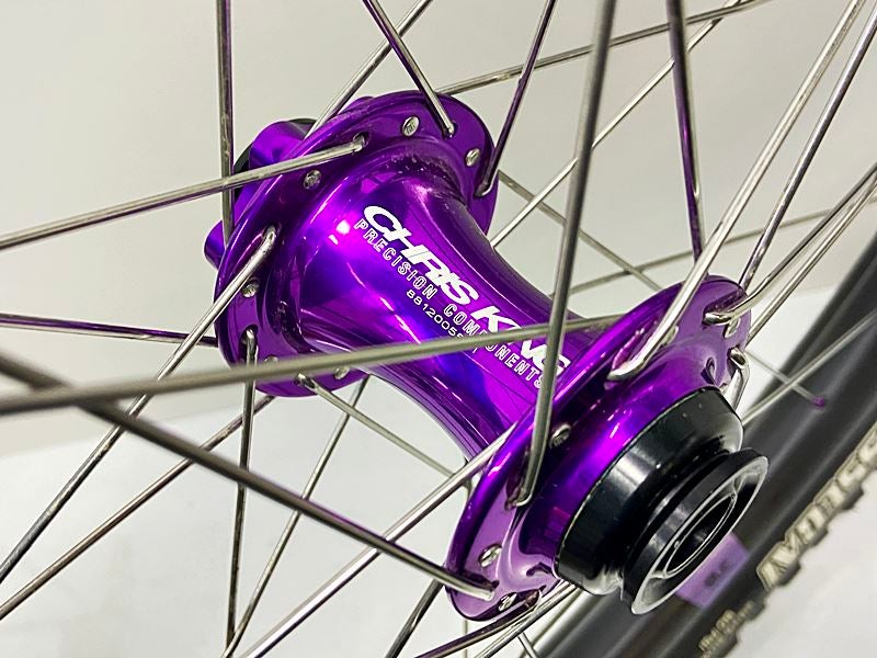 ESTRELA_15インチ パープル 8スポーク ホイールセット GL COMPONENTS/GLC 29 C-35 RIM CHRISKING/BOOST HUB ホイールセット