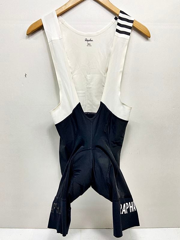 Rapha プロチームビブショーツ Sサイズ ホワイト×ブラック(美品) ラファ Rapha プロチームビブショーツ PRO TEAM BIB SHORTS II REGULAR