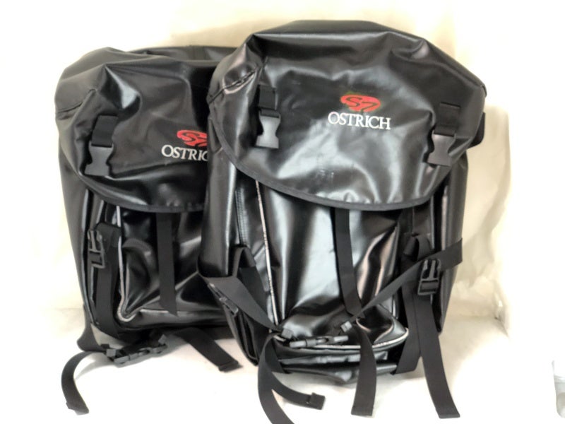 タイオガ☆リア荷台＆オストリッチ◎パニアバッグ☆他おまけ色々◎きれいな使用品 オーストリッチ OSTRICH パニアバッグ 2個セット S-7 ターポリン S-7 S