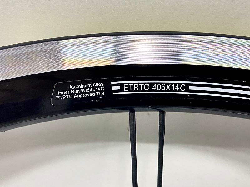 DAHONダホン WTB ETRTO 406X15C 前面と背面 ホイール ダホン DAHON PRO 20(406) ホイールセット シマノフリー 11速 リム