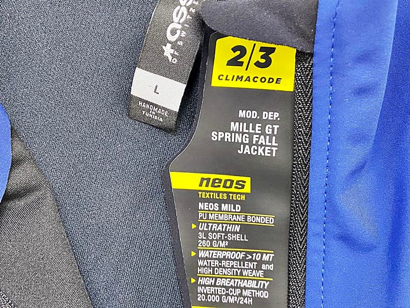 アソス ASSOS MILLE GT SPRING FALL JACKET Lサイズ ブルー/ブラック