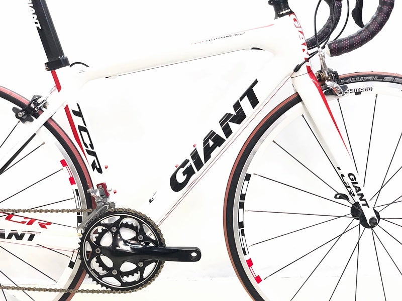 GIANT TCR advanced SE 2010 XSロードバイク 白/赤 ジャイアント GIANT TCR ADVANCED SE 2010年 カーボンロードバイク S